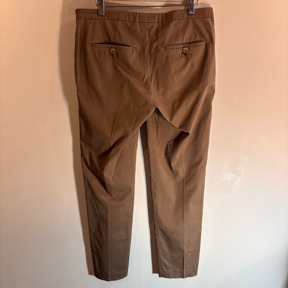 BRUNELLO CUCINELLI Sz 6 Khaki Pants Trousers Cotton Elastane Blend Pockets - Picture 6 of 13